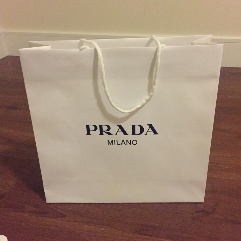 Authentic Prada paper shopping bag